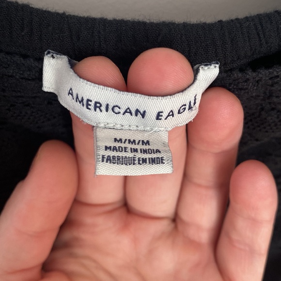 American Eagle Black Romper with Ruffle Details - Picture 3 of 4